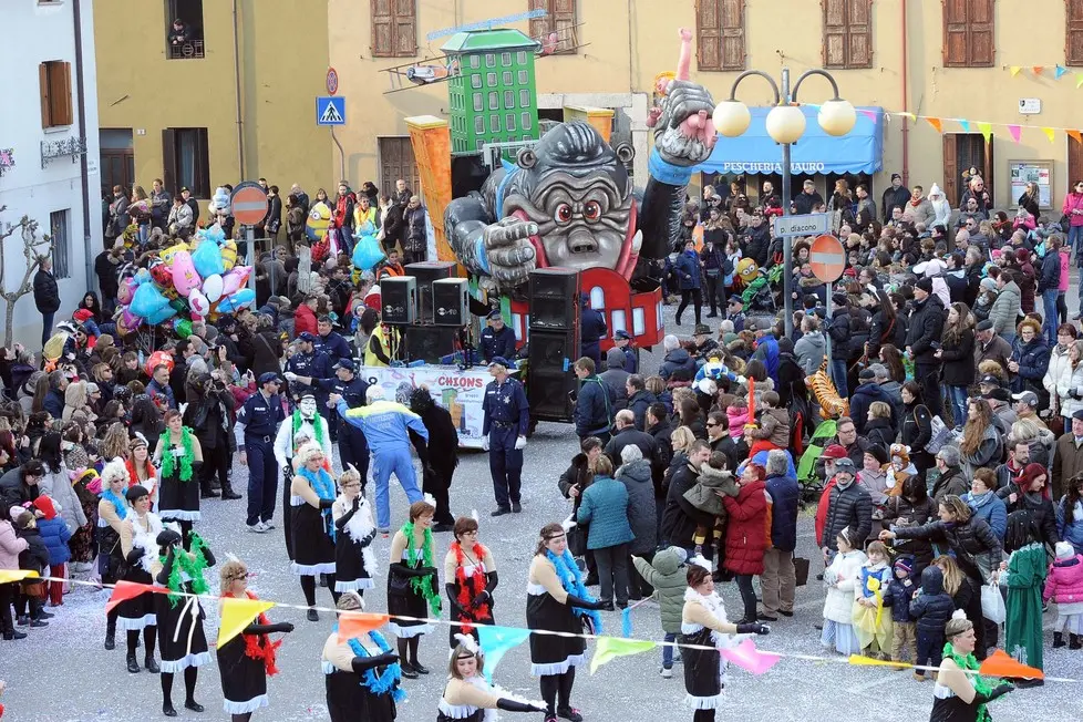 Remanzacco 21 Febbraio 2016. Mascherata di carnevale. Petrussi Foto Press