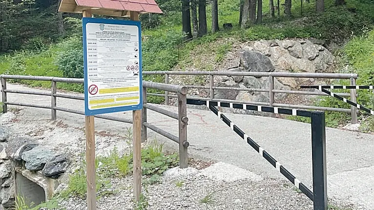 La strada che sale al Lussari da Valbruna