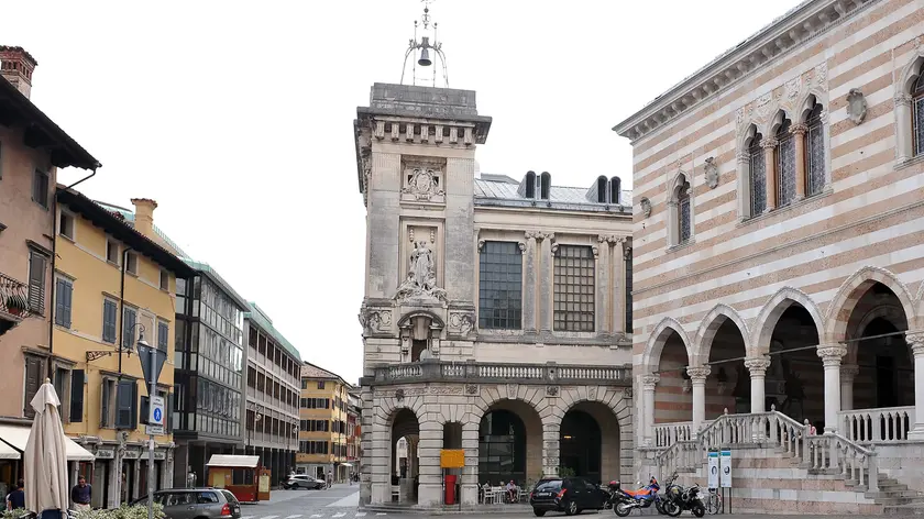 Udine 28 giugno 2014.Piazza Liberta' senza vigili urbani..Copyright Foto Petrussi / Ferraro Simone