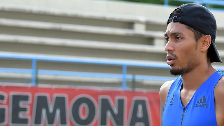 Gemona 15 Giugno 2017. Wayde Van Niekerk in allenamento. © Petrussi Foto Press / Diego Petrussi