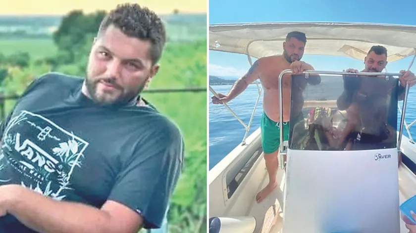 Stefano Maiolino, 31 anni. Accanto con il cugino Alessandro Morabito (a destra) in vacanza, agli inizi di agosto