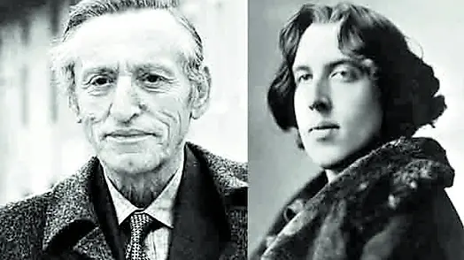 Da sinistra, Pre Beline e lo scrittore Oscar Wilde