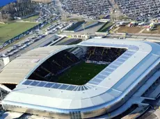 Una veduta aerea dello stadio Friuli, casa dell'Udinese