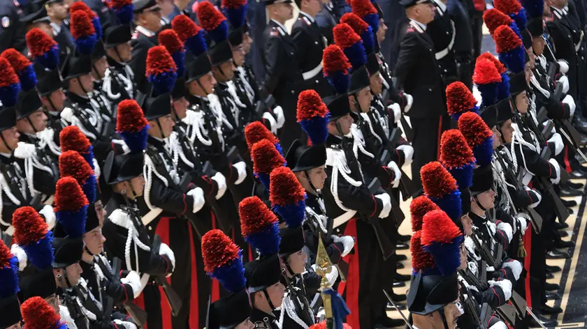 Cerimonia per il 210° anniversario dell'arma dei carabinieri presso il pala asti al parco Ruffini Torino, 5 giugno 2024 ANSA/ ALESSANDRO DI MARCO