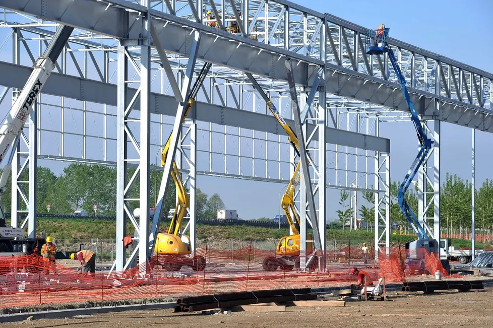 06 aprile 2017 Autovie Venete, A4 lavori per la 3° corsia, nuovo ponte sul Tagliamento e cantieri vari. Copyright Foto Petrussi / Ferraro Simone