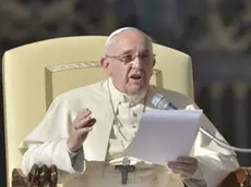 Foto Alfredo Falcone/LaPresse.19-11-2014 Città del Vaticano - Roma (Italia).Cronaca.Udienza generale del mercoledì di Papa Francesco.Nella Foto: Papa Francesco..Photo Alfredo Falcone/LaPresse.Wednesday, Nov 19, 2014 Vatican City - Rome (Italy).News.General audience of Pope Francis in St. Peter's Square.In The pic: Pope Francis