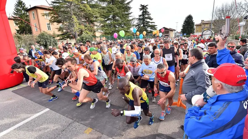 Cividale 29 marzo 2015. Partenza Unesco Cities Marathon. Petrussi Foto Press / Diego Petrussi
