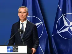 epa11405290 NATO Secretary General Jens Stoltenberg speaks during a joint press conference with Hungarian Prime Minister Viktor Orban (not pictured) following their meeting at the government headquarters in Budapest, Hungary, 12 June 2024. EPA/ZOLTAN MATHE HUNGARY OUT