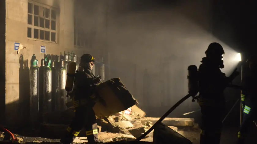 Lauzacco 29 Dicembre 2017 incendio gz Agenzia Petrussi foto Massimo Turco