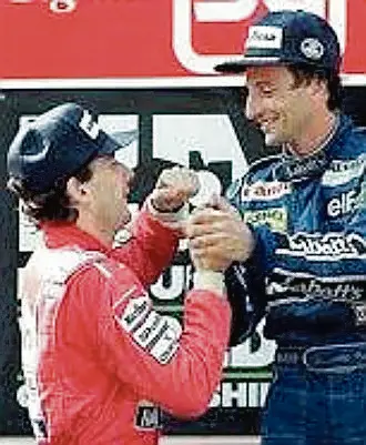 Patrese con Ayrton Senna