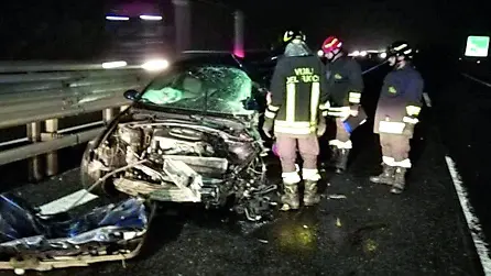 Uno dei mezzi coinvolti nell’incidente del novembre 2022 in A4