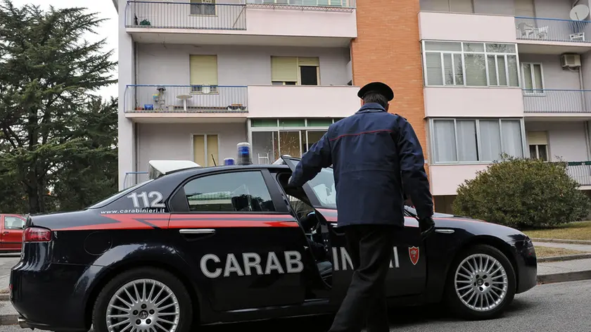 Udine 11 febbraio 2012.Omicidio in un appartamento. Un adonna residente in via Val Meduna 2 accoltella il compagno..Telefoto Copyright Foto PFP / Ferraro Simone