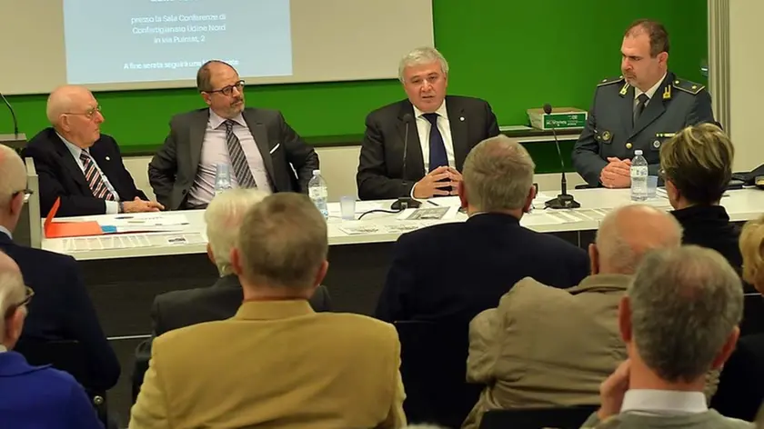 Udine 17 Novembre 2017. Incontro ConfArtigianato sulla prevenzione delle truffe agli anziani. © Foto Petrussi