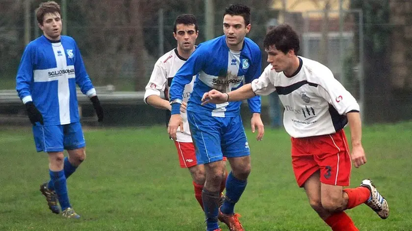 Flumignano 16 Febbraio 2014. Calcio Dilettanti. Flumignano Gris. Telefoto Copyright Agenzia Foto Petrussi