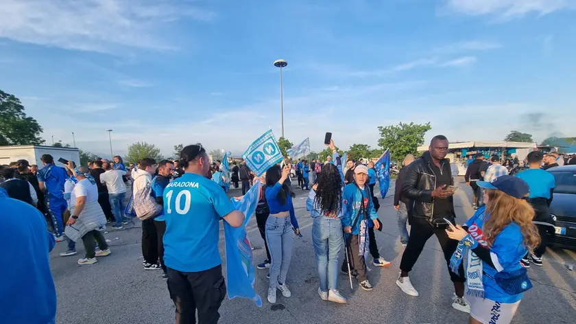 I tifosi partenopei prima della partita Udinese-Napoli