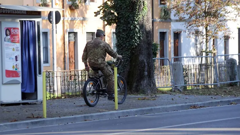 Udine 22 Settembre 2016. Pista ciclabile Viale Ledara Piazzale Cavedalis. Petrussi Foto Press / Diego Petrussi