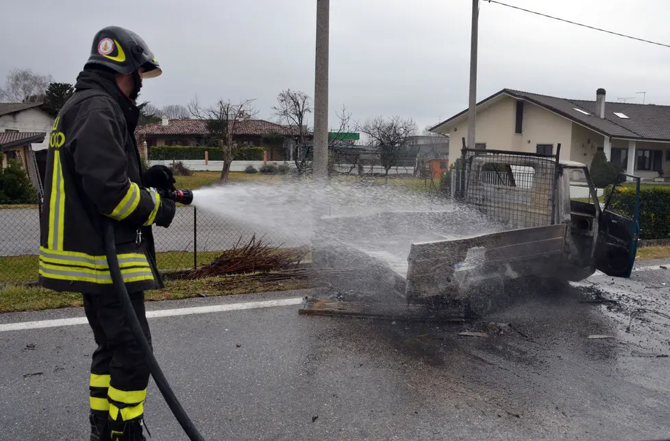 San Daniele del Friuli 09 gennaio 2016 incidente © Petrussi Foto Press -Turco Massimo