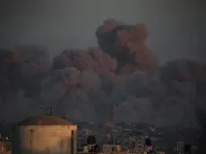 epa11083493 Smoke rises following Israeli air strikes in Khan Yunis, southern Gaza Strip, 16 January 2024. More than 24,000 Palestinians and at least 1,300 Israelis have been killed, according to the Palestinian Health Ministry and the Israel Defense Forces (IDF), since Hamas militants launched an attack against Israel from the Gaza Strip on 07 October, and the Israeli operations in Gaza and the West Bank which followed it. EPA/HAITHAM IMAD