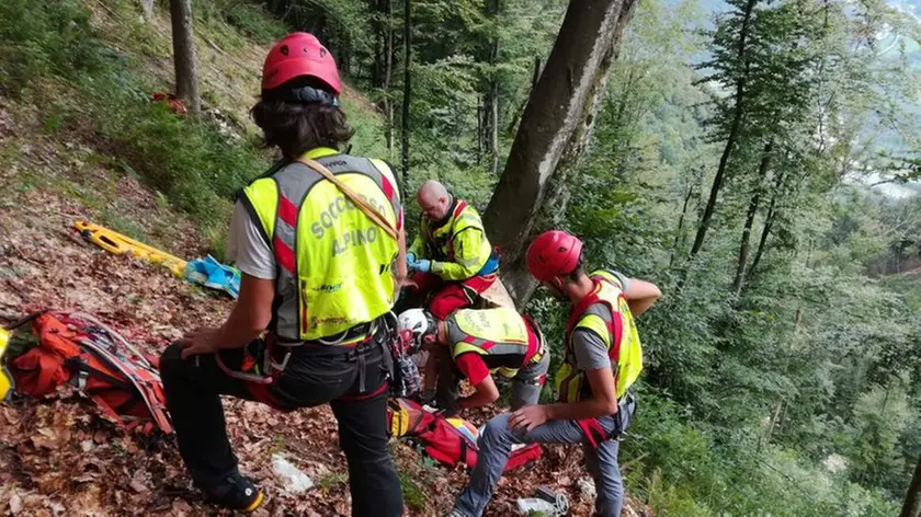 Un'operazione di soccorso alpino (archivio)