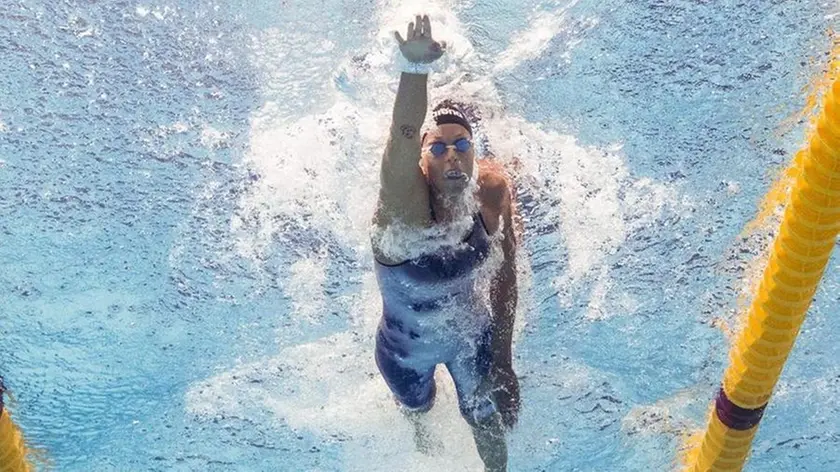 Federica Pellegrini of Italy competes in the women's 200m Freestyle Heats during the FINA Swimming World Championships at Kazan arena in Kazan, Russia, 04 August 2015. ANSA /PATRICK B. KRAEMER