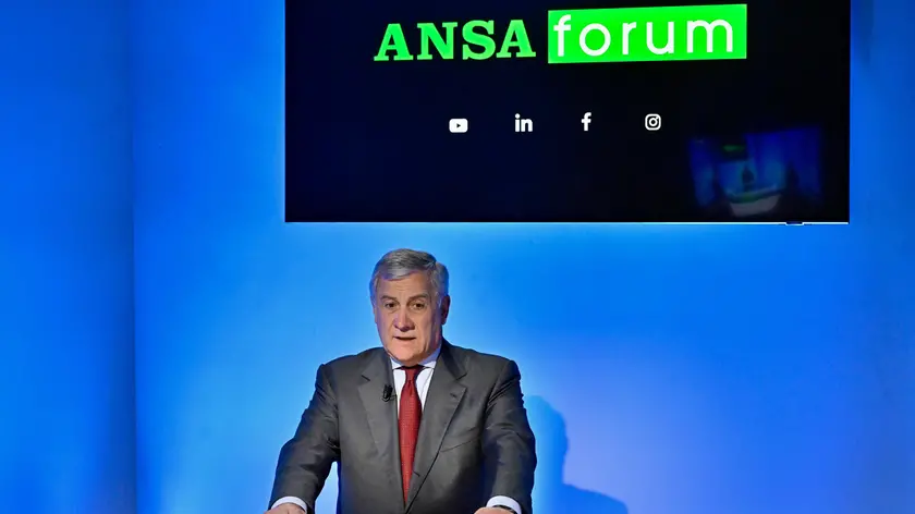 Forum ANSA con il ministro degli Esteri Antonio Tajani, Roma, 22 febbraio 2024.
