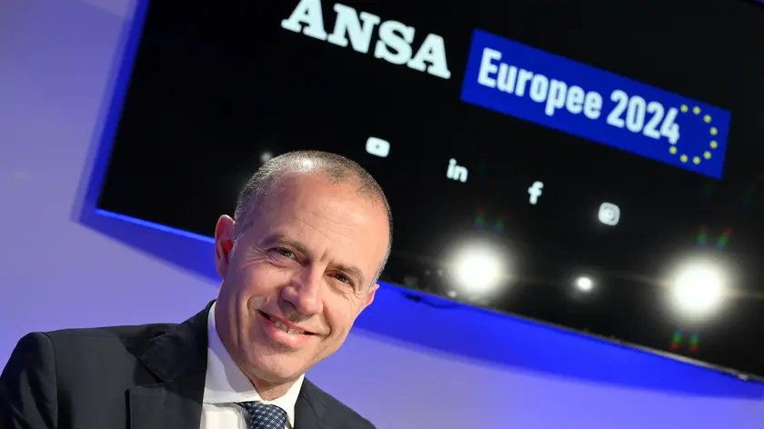 Il capogruppo della Lega al Senato, Massimiliano Romeo, durante un forum all'ANSA, Roma, 04 giugno 2024. ANSA/ETTORE FERRARI