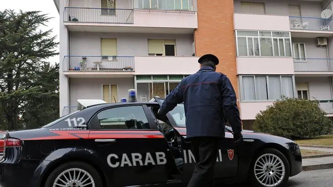 Udine 11 febbraio 2012.Omicidio in un appartamento. Un adonna residente in via Val Meduna 2 accoltella il compagno..Telefoto Copyright Foto PFP / Ferraro Simone