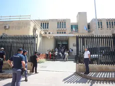 La procura di Termini Imerese dove si è svolta la conferenza stampa sul naufragio della nave Bayesian presieduta dal procuratore capo Ambrogio Cartosio in corso a Termini Imerese (Palermo), 24 agosto 2024. ANSA/IGOR PETYX