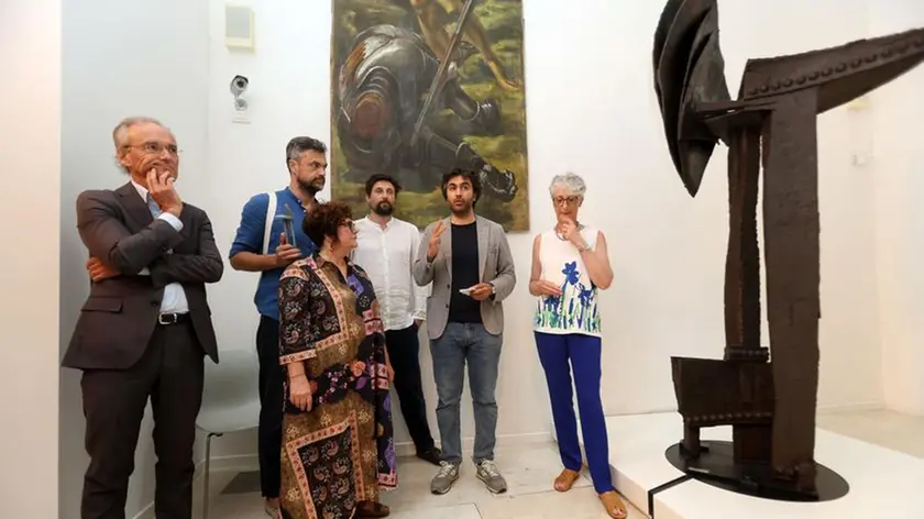 L'esposizione della scultura di Dino Basaldella dopo il restauro (foto Petrussi)