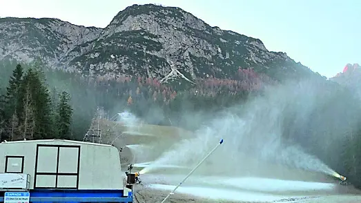 A Sappada è entrato in funzione l’impianto per la produzione di neve artificiale