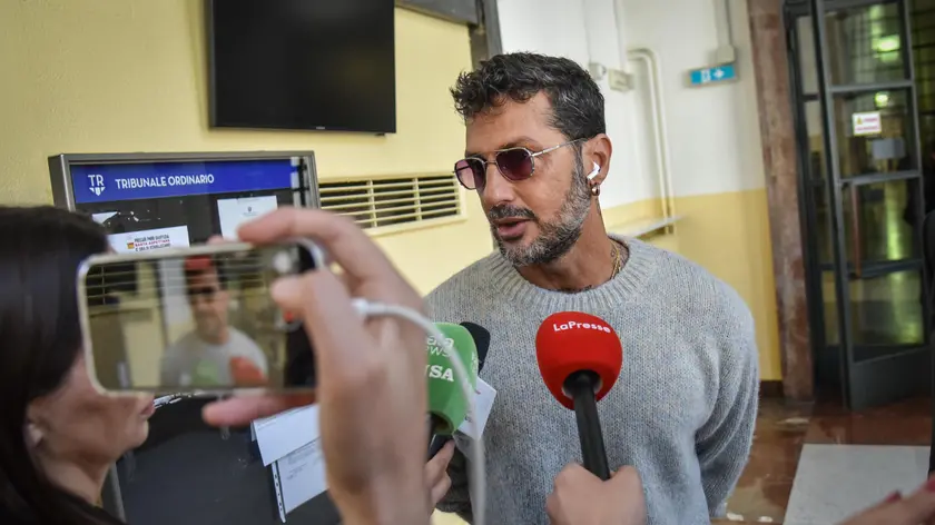 Fabrizio Corona arriva in tribunale, Milano 11 Aprile 2024 ANSA/MATTEO CORNER