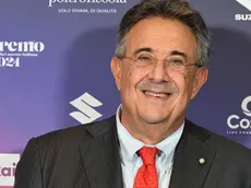 CEO of RAI broadcasting company, Roberto Sergio, poses during a photocall on the occasion of the 74th Sanremo Italian Song Festival, in Sanremo, Italy, 11 February 2024. ANSA/ETTORE FERRARI