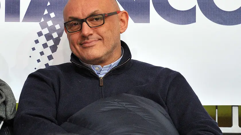Cividale, 14 febbraio 2015. Basket, GSA Udine vs Virtus Bologna. Nella foto Coach Bonicolli assiste alla partita..Copyright ag Foto Petrussi / Ferraro Simone