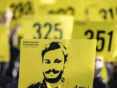 People hold signs depicting Giulio Regeni and reading ''365 days without Giulio'' as they attend a march in memory of the Italian researcher at Sapienza University on the first anniversary of his disappearance in Egypt, Rome, Italy, 25 January 2017. Italian President Sergio Mattarella on the same day called for cooperation to bring the killers of Regeni in Egypt to justice. 'Italy has mourned the killing of one of its studious young people, Giulio Regeni, without full light being shed on this tragic case for a year, despite the intense efforts of our judiciary and our diplomacy', Mattarella said on the first anniversary of Regeni's disappearance. 'We call for broader and more effective cooperation so that the culprits are brought to justice'. Guilio Regeni was an Italian PhD student researching the independent trade unions in Egypt, he disappeared on 25 January 2016 in Cairo, then his body was found in a ditch on Cairo-Alexandria road outside of Cairo on 03 February 2016 with signs of torture. ANSA/MASSIMO PERCOSSI