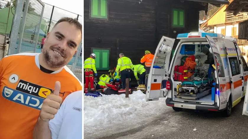 Il 34enne Matteo Baldissera poi deceduto in ospedale e l’intervento degli operatori sanitari a Cima Sappada