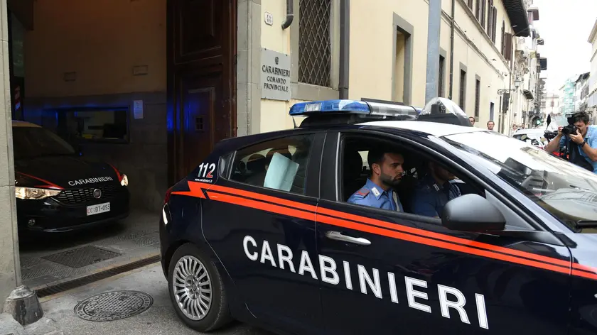 Uno degli arresti nell'ambito delle indagini sulla morte di Duccio Dini, il 29enne che, in sella al suo scooter, fu travolto il 10 giugno 2018 in via Canova a Firenze durante un inseguimento tra più auto, 4 luglio 2018. ANSA/CLAUDIO GIOVANNINI