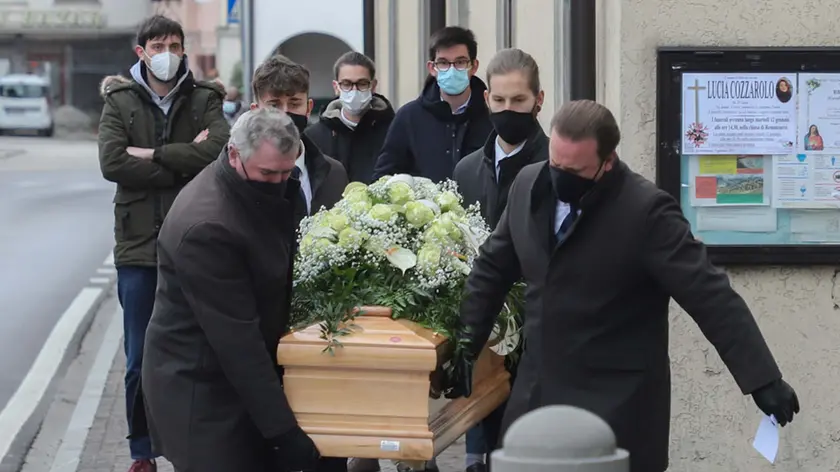 Remanzacco 12 Gennaio 2021. Funerale ragazza vittima investimento. © Foto Petrussi
