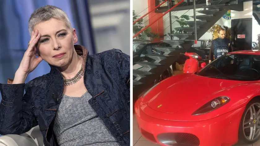 (Foto d'archivio) Combo di una foto di Irene Pivetti e di una Ferrari. 21 marzo 2023. ANSA