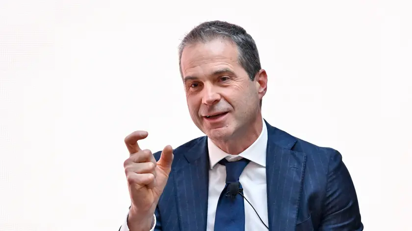 L'amministratore delegato di Autostrade per l'Italia Roberto Tomasi al convegno dal titolo: “La Rivoluzione della mobilità sostenibile parte dalle autostrade. Sicure, digitali, decarbonizzate” presso il Chiostro del Bramante, Roma, 25 gennaio 2024. ANSA/ALESSANDRO DI MEO
