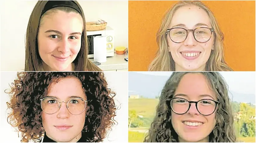 Da sinistra in alto: Angela Contini e Greta De Marco; in basso, Elena Zanchetta e Anna Secolo