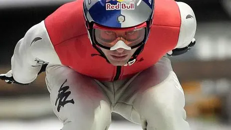 21/11/2012 - Lillehammer (NOR) Alessandro Pittin jumps in Lillehammer's Hill during a training for the first FIS Nordic Combined race in Lillehammer. Photo Credit: Federico Modica