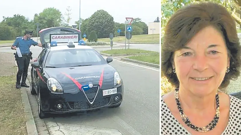 I carabinieri intervenuti tra via Salvo D’Acquisto e viale Forze Armate e, a destra, Laura Zuliani