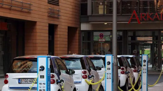 Germany, the Mitte district of Berlin, electric car, loading station
