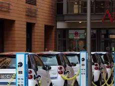 Germany, the Mitte district of Berlin, electric car, loading station