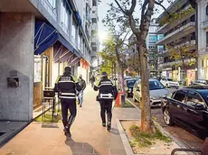 La polizia durante i controlli in Borgo stazione