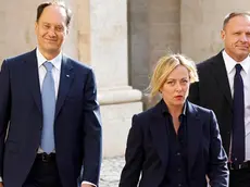Leader of ‘Fratelli d'Italia’ party Giorgia Meloni (C) arrives for a meeting with Italian President Sergio Mattarella for the first round of formal political consultations for new government at the Quirinale Palace in Rome, Italy, 21 October 2022. ANSA/FABIO FRUSTACI