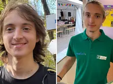 Due immagini di Matteo Pittana, morto a soli 20 anni nell'incidente a Gemona