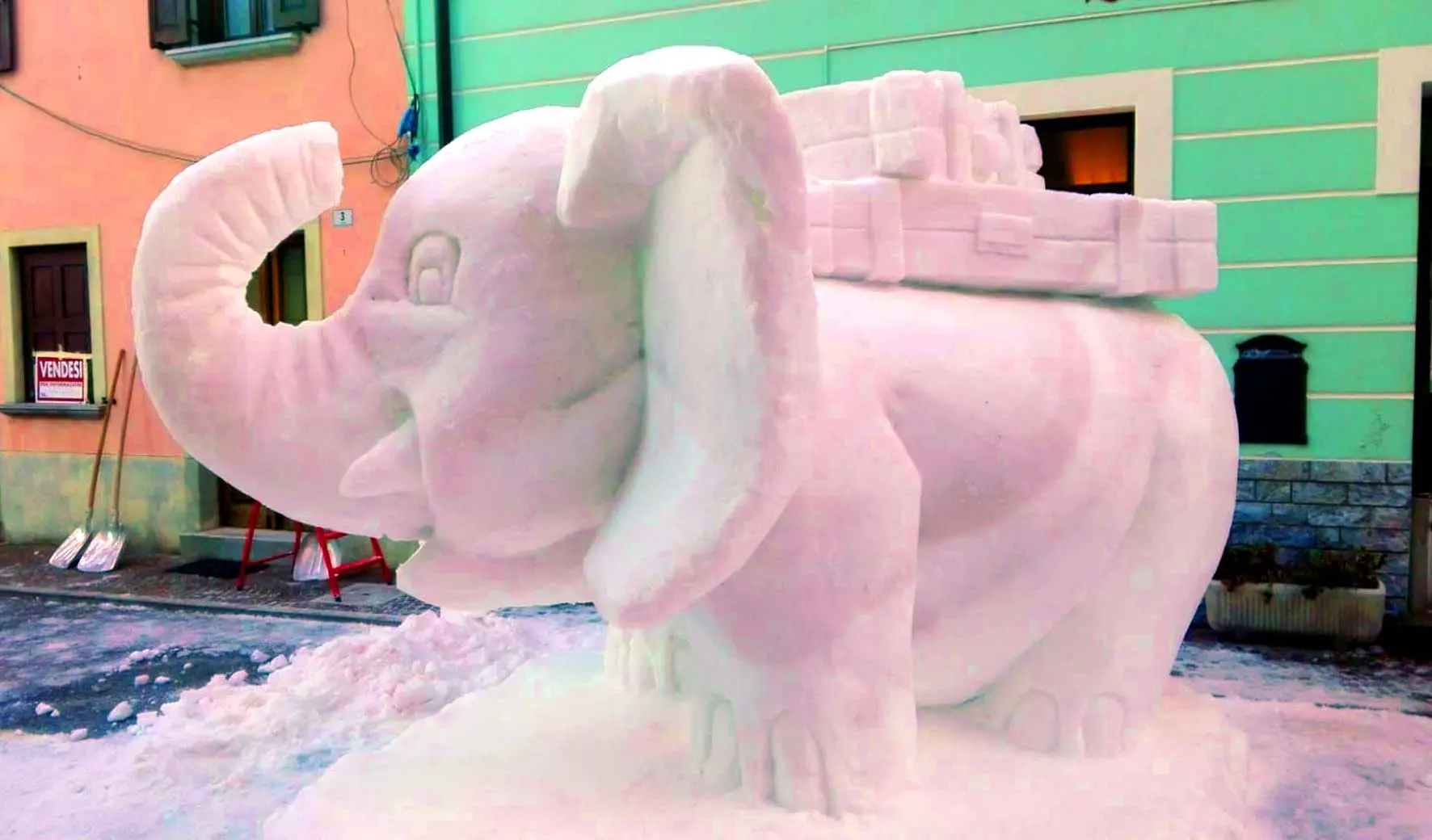 Pontebba 20 gennaio 2019. Sculture di Ghiaccio. © Foto Petrussi