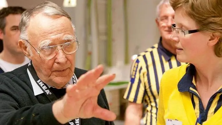 Il fondatore di Ikea, Ingvar Kamprad. ANSA/ UFFICIO STAMPA IKEA +++ ANSA PROVIDES ACCESS TO THIS HANDOUT PHOTO TO BE USED SOLELY TO ILLUSTRATE NEWS REPORTING OR COMMENTARY ON THE FACTS OR EVENTS DEPICTED IN THIS IMAGE; NO ARCHIVING; NO LICENSING +++