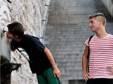 Udine 20 agosto 2012.Caldo in citta'. Il termeometro tocca i trentasette gradi..Telefoto Copyright Petrussi Foto Press / Ferraro Simone